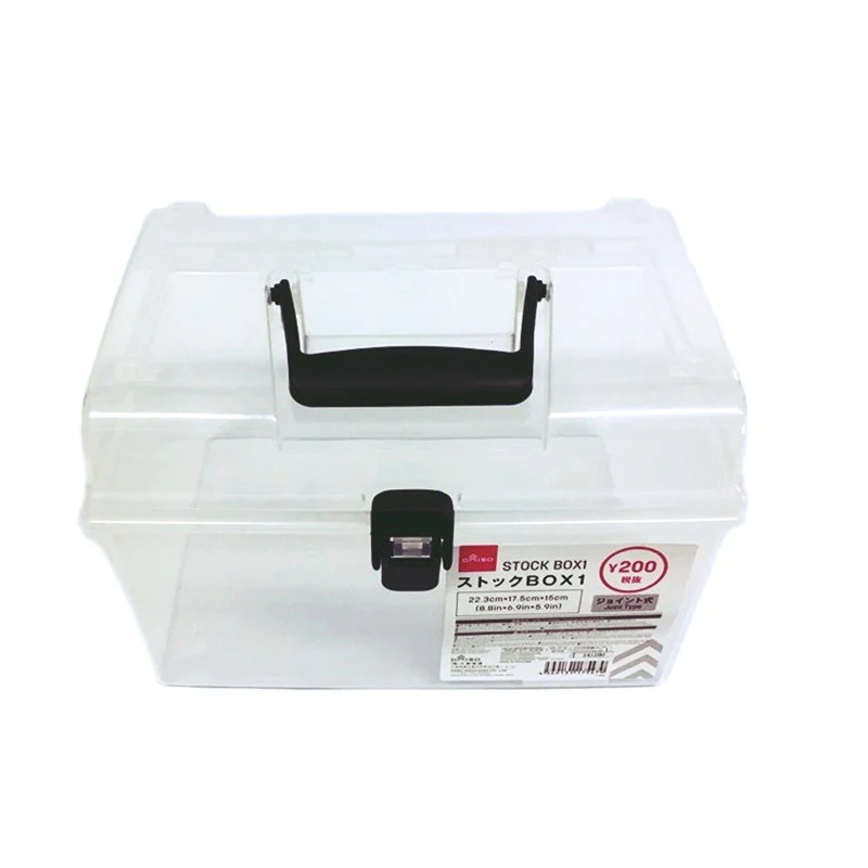 Daiso Plastic Box Stock BOX1 with lid 22.3x17.5x15cm Shopee Singapore