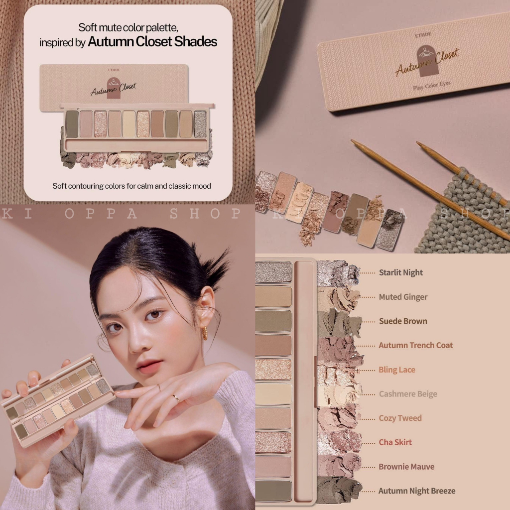 Etude House Play Color Eyes Autumn Closet 10-panel eyeshadow palette ...