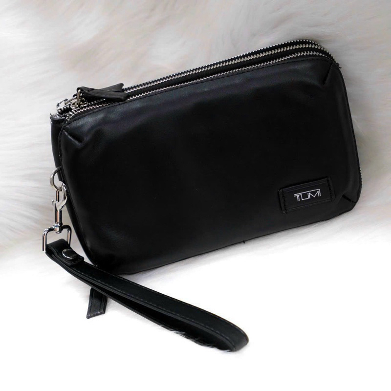 Tumi Triple Zip Clutch Alpha 3 Compartment Bag Shopee Singapore