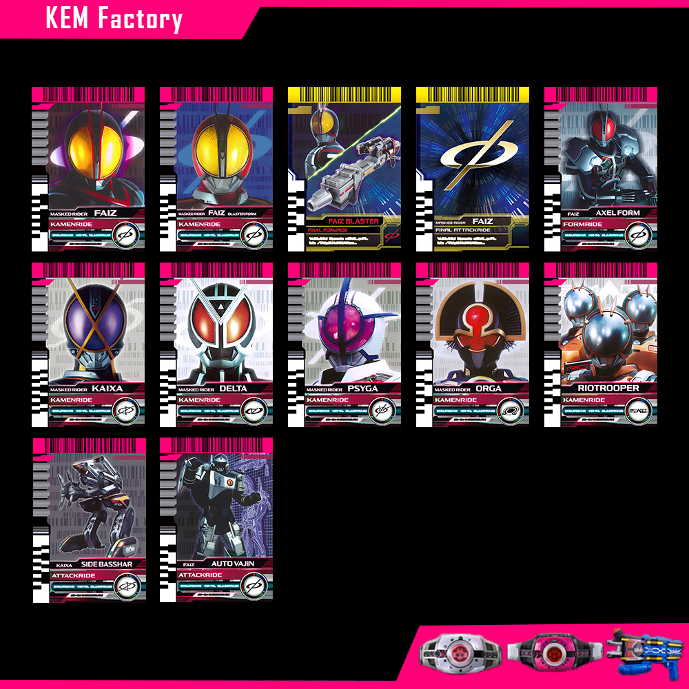 (faiz Card) Synthesize All Kamen Rider Faiz Cards Read In High Quality 