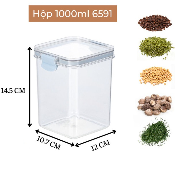 1000ml square dry food box for cereal, powdered milk, premium HOKORI ...