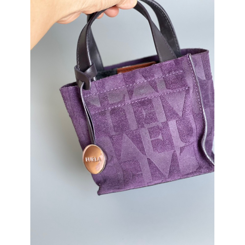 Furla purple sale handbag