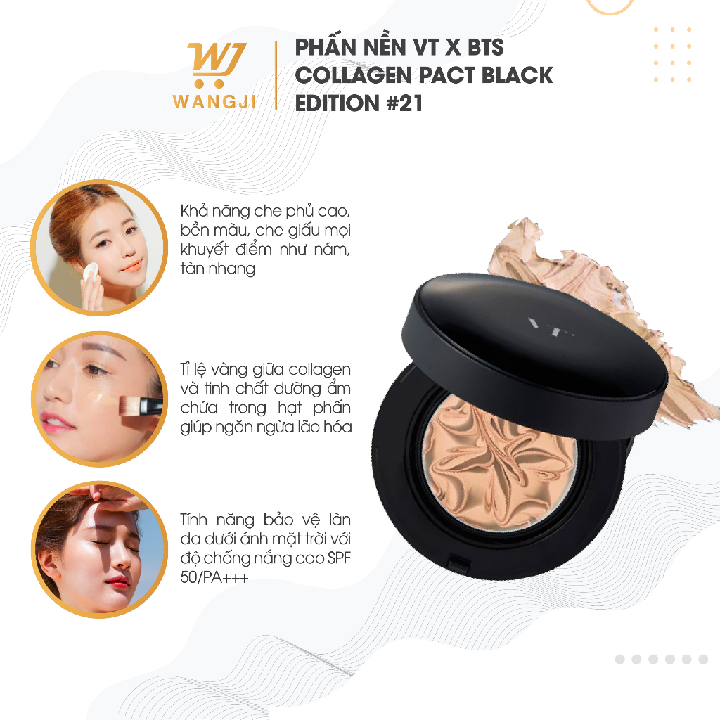 Fresh Powder VT X BTS Collagen Pack White SPF 50 + / PA + + + | Shopee ...