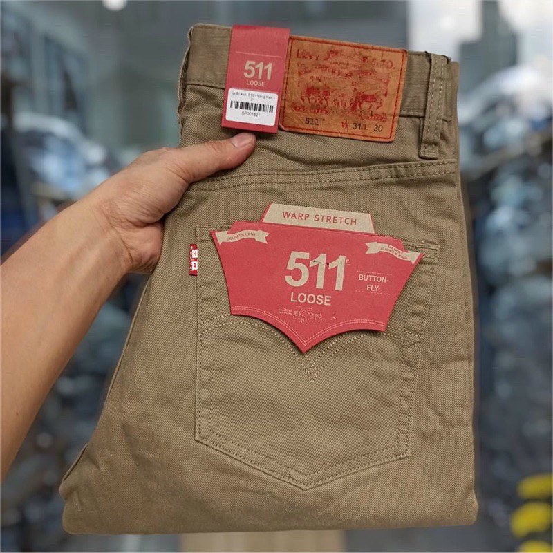 Men's khaki pants stretch VNXK vertical jeans Shopee Singapore