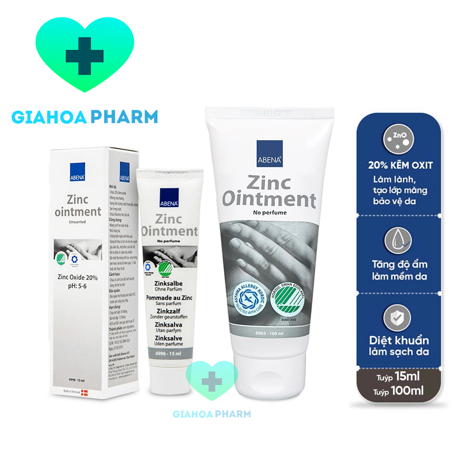 Abena Zinc Ointment MultiPurpose Cream Fights Diaper Rash, Soothes