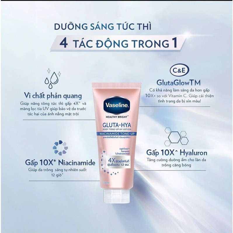 Vaseline Body Tone-Up Thailand Vaseline 4X Body Tone-Up (Whitening ...