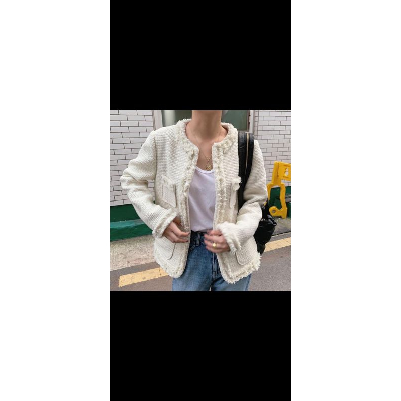 2hand tweed fabricJacket (customers close orders via live) | Shopee ...