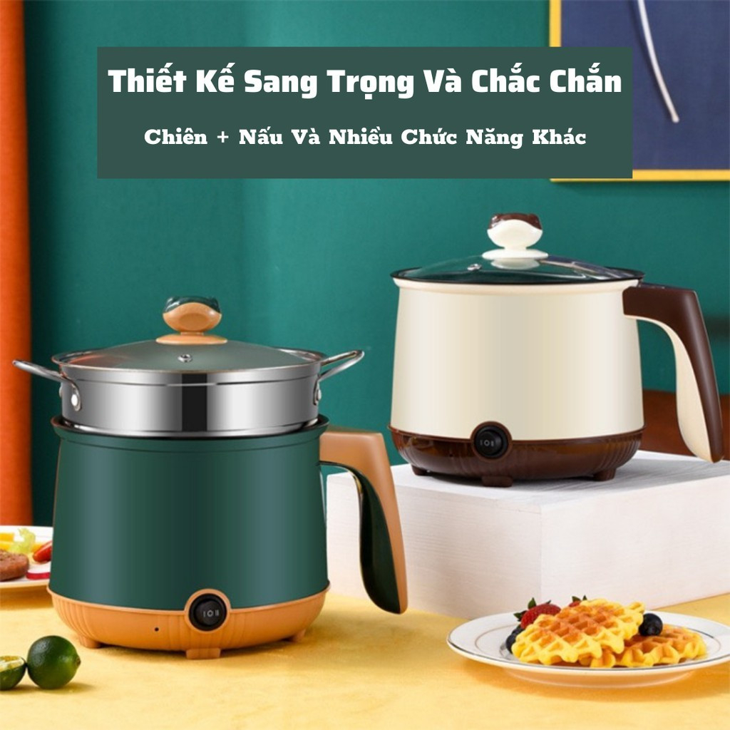 2storey Electric Hot Pot 18cm, Stainless Steel Steamer, Noodle Cooker