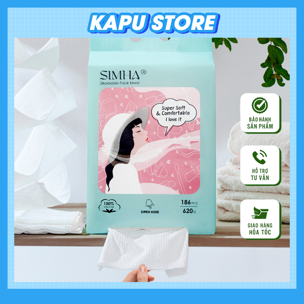 Simha 186Sheet Draw Bag Dry Paper Towel With 100 viscose Fabric Is