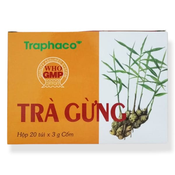Traphaco Ginger Tea (Box Of 20 Packs) Reduces Stomach Pain Caused By