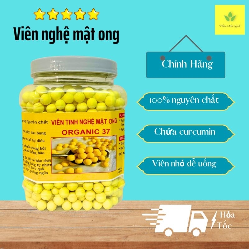 Pure Honey Turmeric Tablets Support Stomach Pain, Beautify Skin, Fade