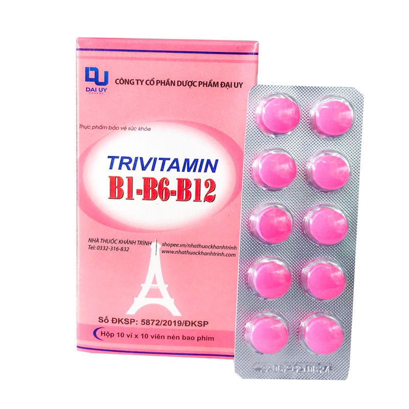 Trivitamin B1B6B12 (VITAMIN 3B) Tablets (Box Of 100 Tablets) Shopee