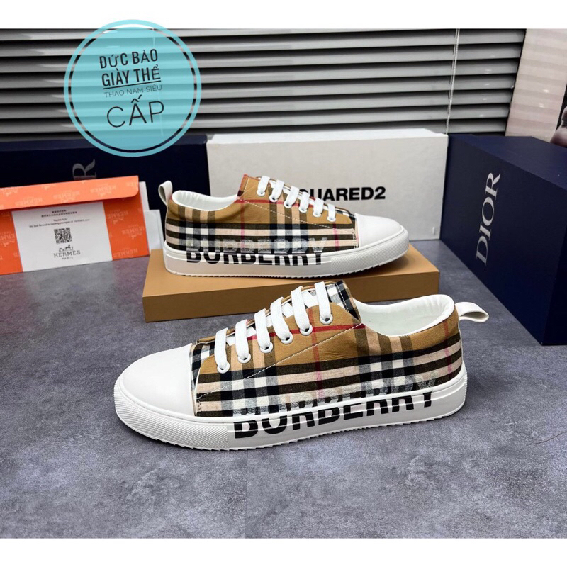 Red hot sale burberry sneakers