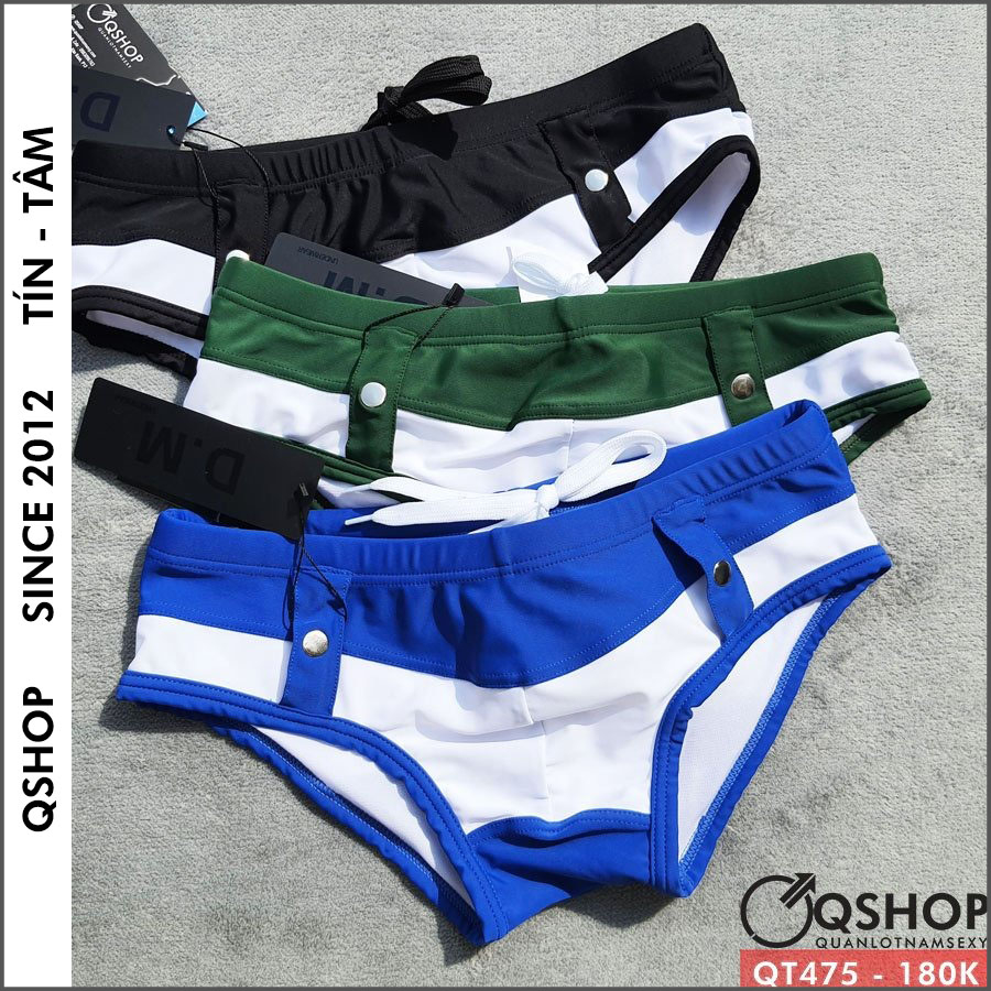 New stylish men's triangle swimming trunks QSHOP QT475 | Shopee Singapore