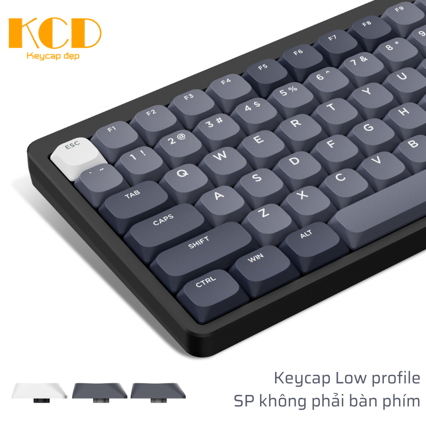 Keycap Low Profile, High Quality PBT Material, DARK GRAY, Commonly Used For lowprofile Keyboards