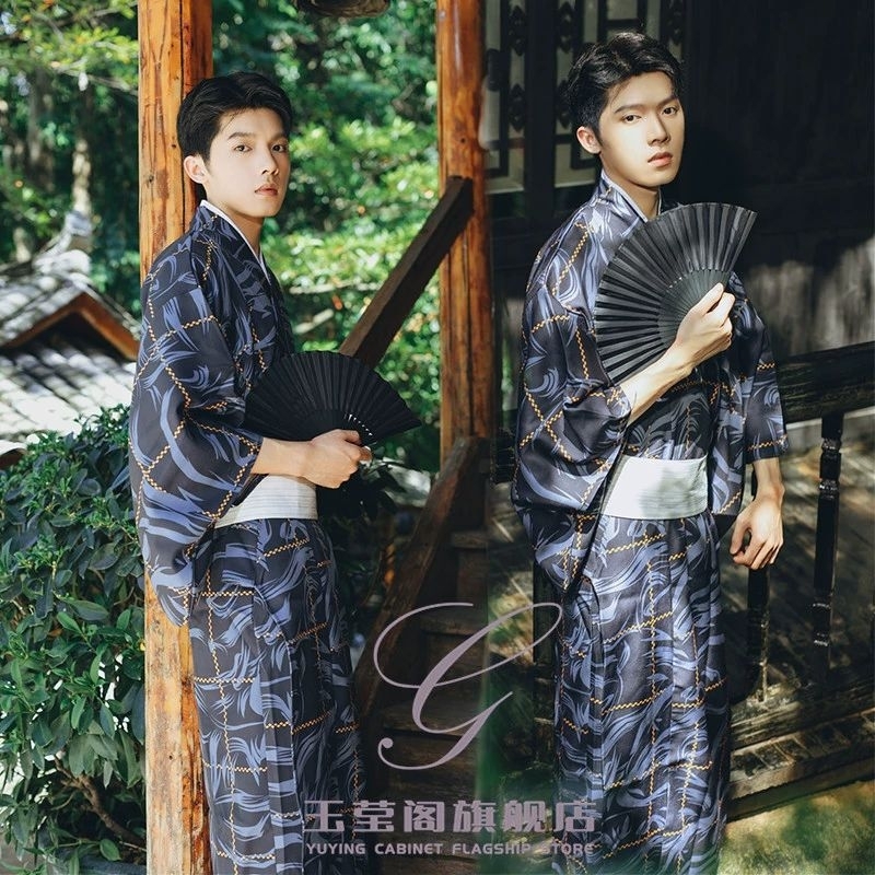 Traditional Japanese Men'S kimono yukata Outfits, Photography Outfits ...