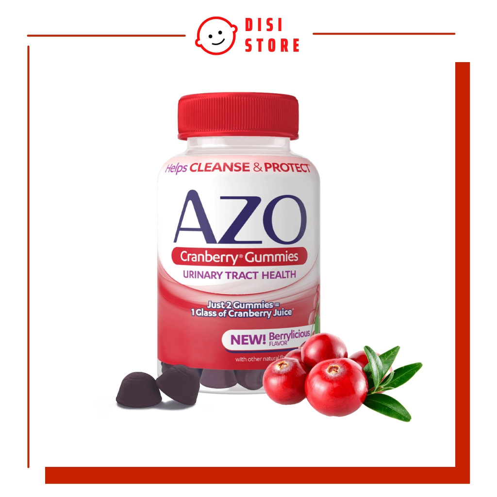 Azo Cranberry Gummies Candy Red 40 Capsules / 72 Tablets For Men And