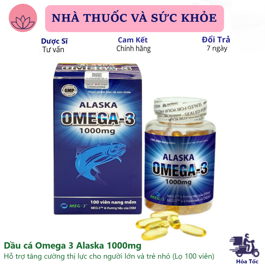 Omega 3 Alaska Fish Oil 1000mg Supports Eyesight Enhancement For