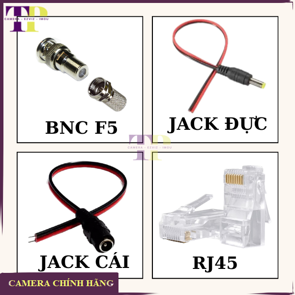Dc Power Connector Jack, Male DC Jack, BNC F5, RJ45 For Cameras And