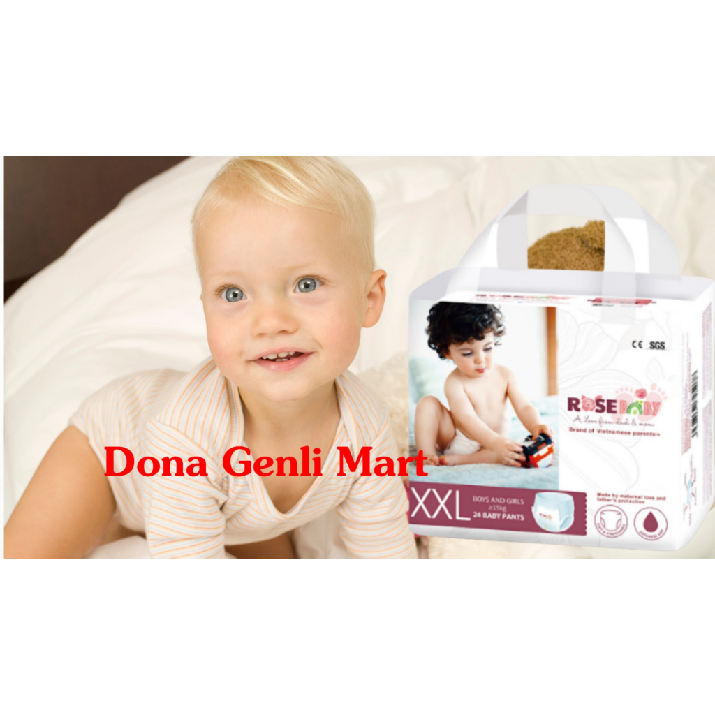 Rose BABY Diaper Pants Soft, AntiDiaper Rash, Absorb For 12 Hours