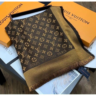 Authentic Louis Vuitton Monogram Sunrise Shine Shawl LV Scarf, Luxury,  Accessories on Carousell