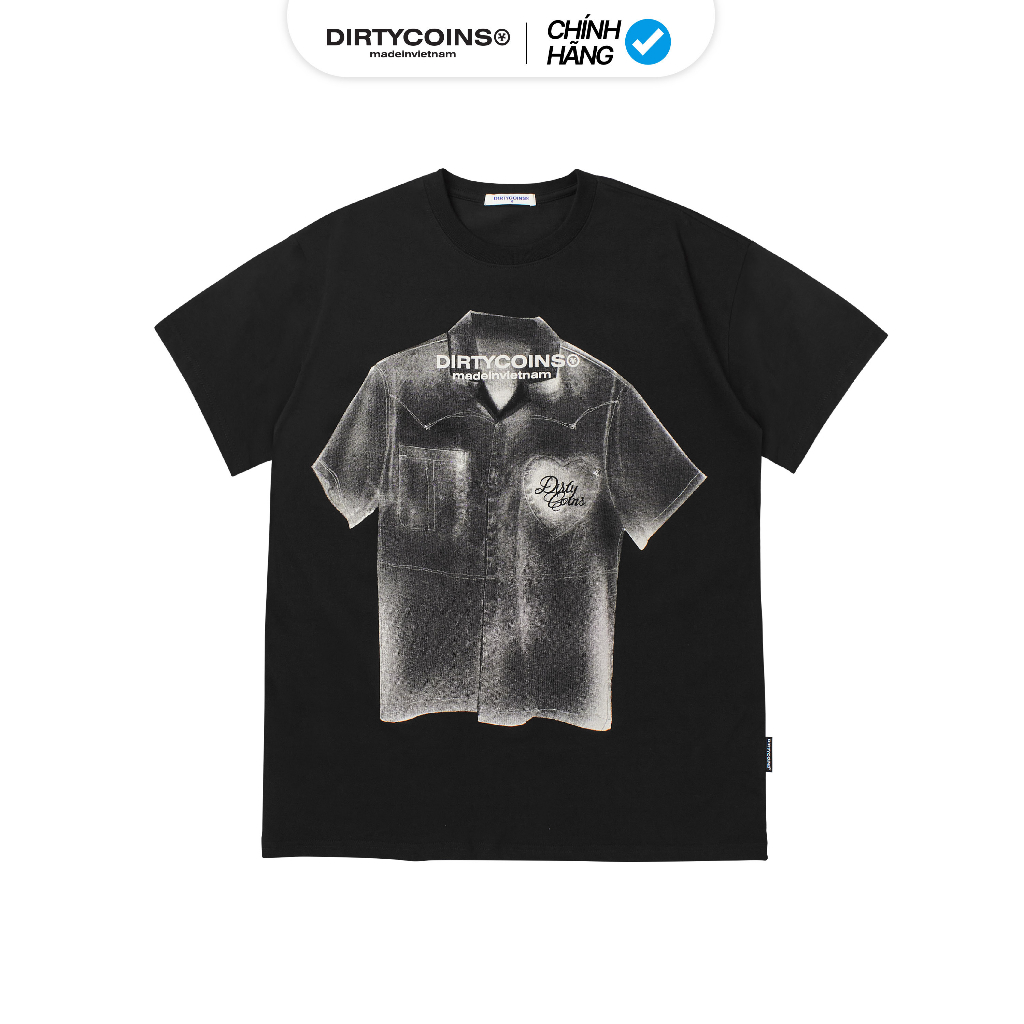 Dirtycoins Trompe L oeil Relaxed T shirt Black Shopee Singapore