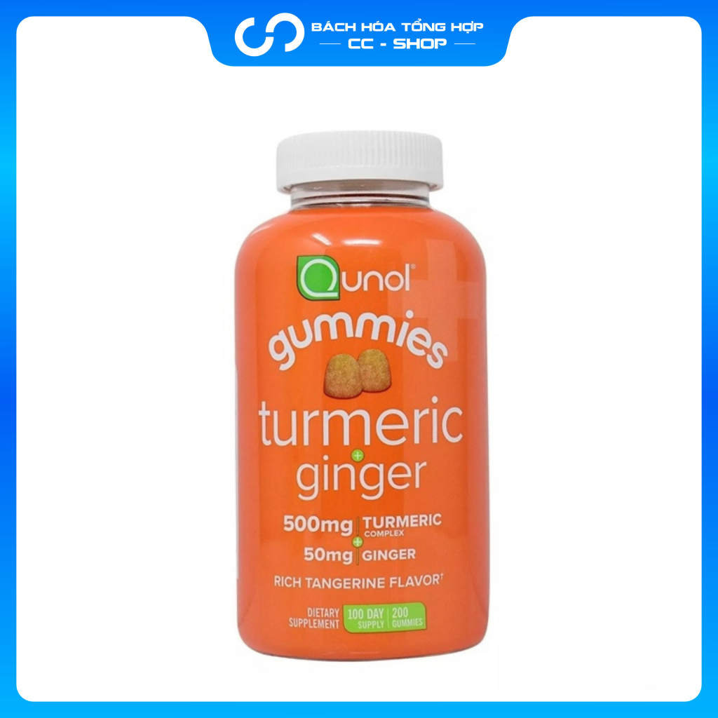 Qunol Turmeric Ginger Gummies & Ginger Gummies 500mg (200v) 07 / 2024