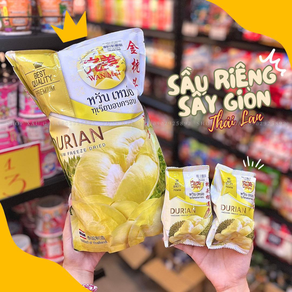 Wan MEI Thai dried durian - large package 180gr | Shopee Singapore