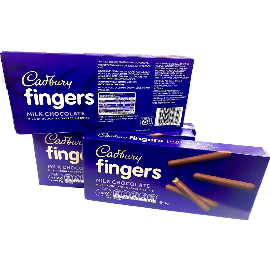 Cadbury Fingers Milk Chocolate Candy Made In Australia 114g | Shopee ...