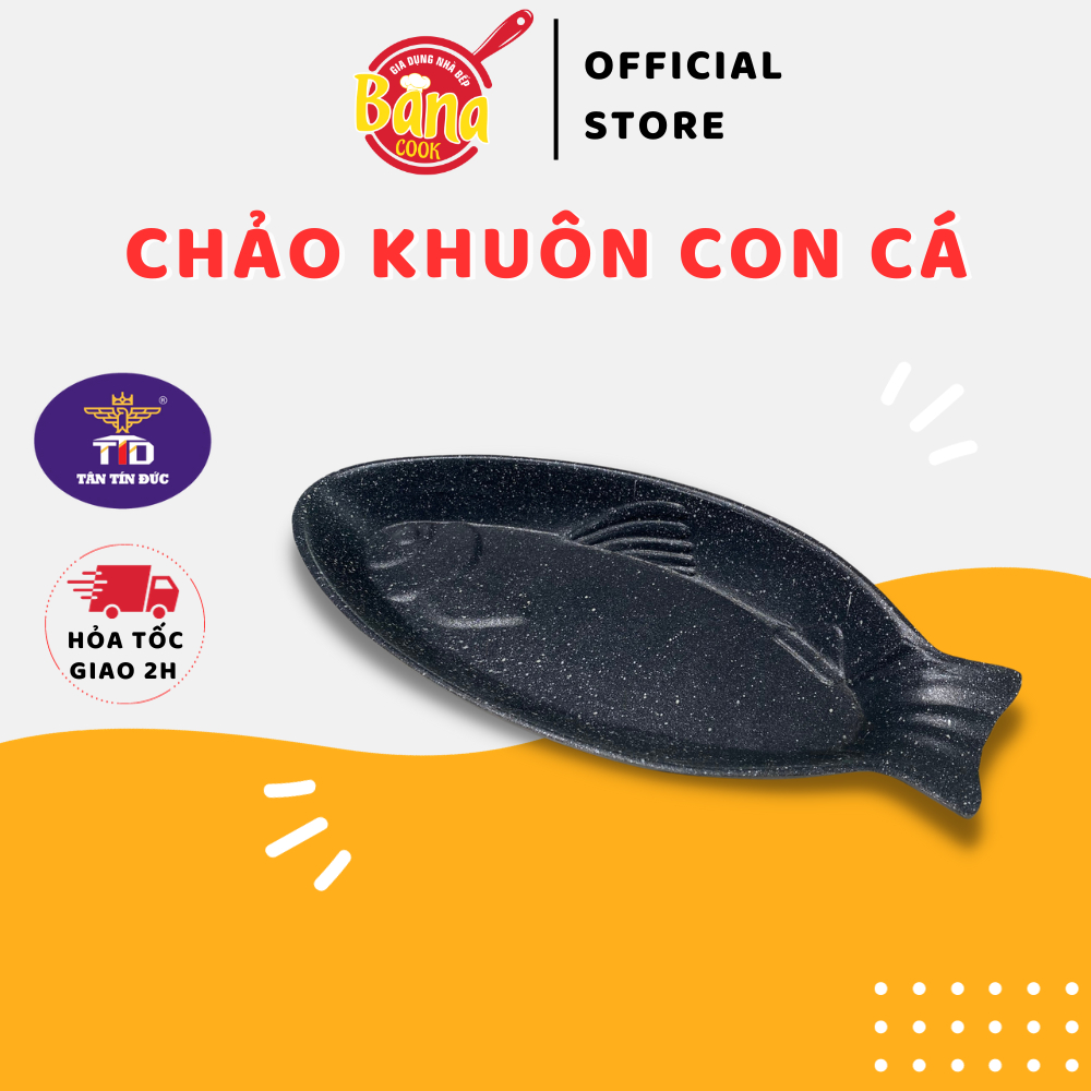 Tan Tin Duc Non-Stick Fish-Shaped Pan for Steak, Omelette Size 30cm ...