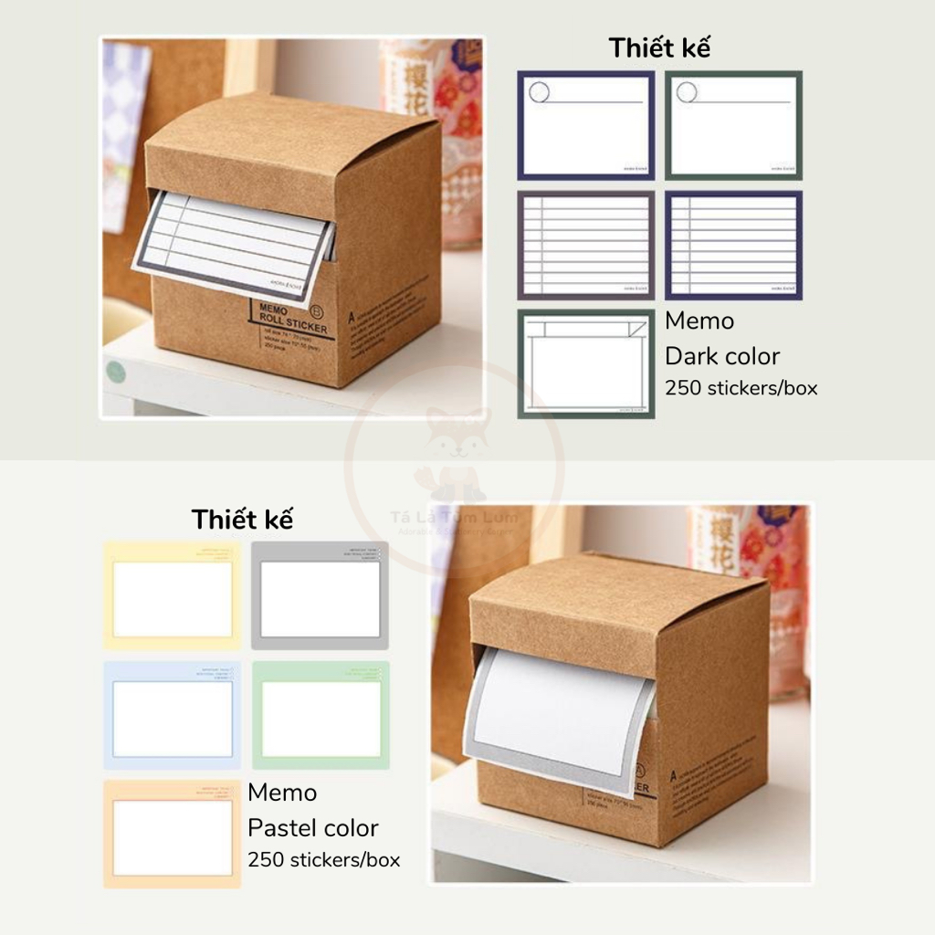 Memo Roll Sticker - Separate 50 notes in cute DIY stickers | Shopee ...