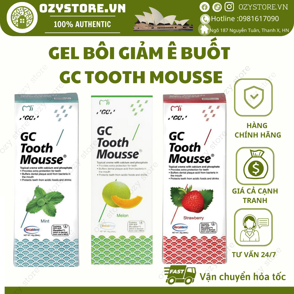 Sensitivity Reduction Gel Contains Calcium And Phosphate Tooth Mousse GC -  Ozystore