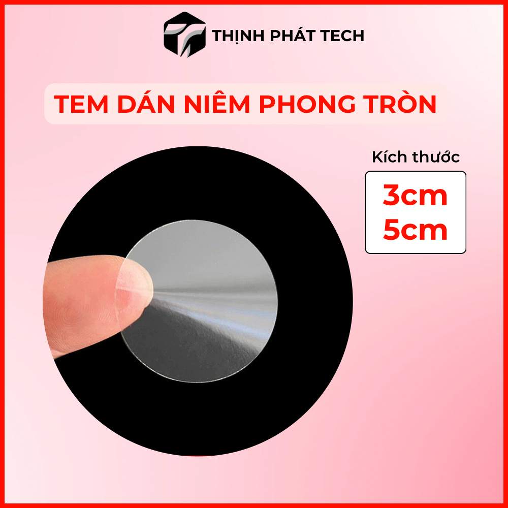 3cm / 5cm Plastic Seal Stamp, Transparent PVC Seal Stamp, 5000 / 10000