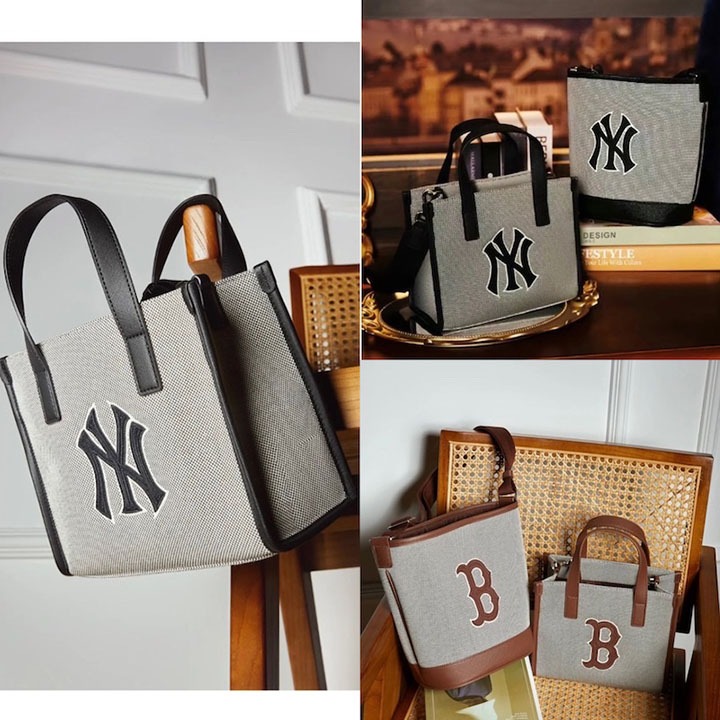 Ny MLB Basic Big Logo Canvas Tote Bag NEW YORK YANKEES, MLB