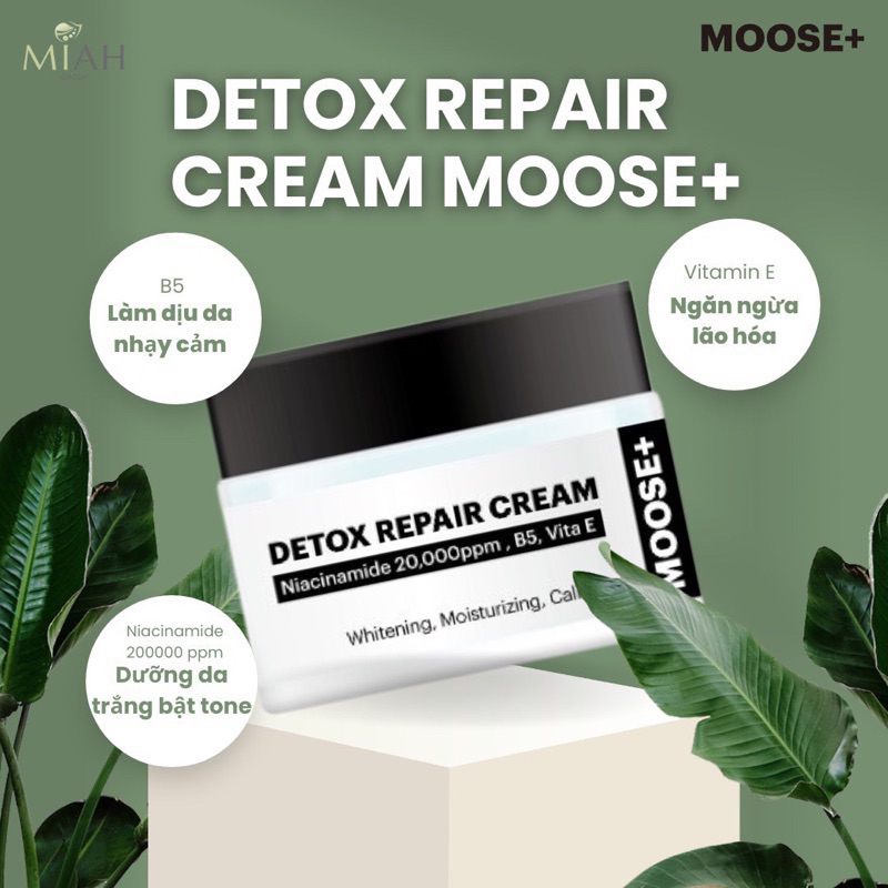 Detox REPAIR CREAM Korean MOOSE + Whitening Restorative CREAM, MelasmaFree Melasma Removal