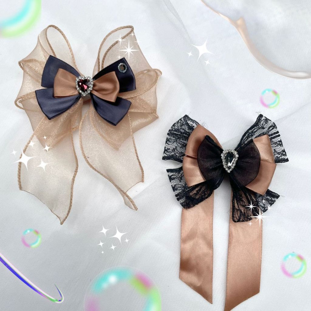 Bow/ribbon decorated with Lightstick idols Ateez, BTS, BlackPink, Aespa ...