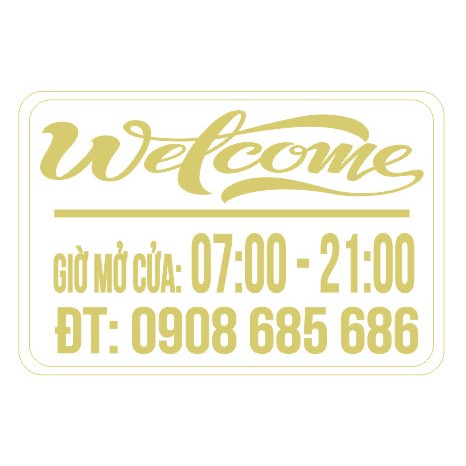 Opening and Closing Hours glass Decal, size 40cm x 30cm upon request ...