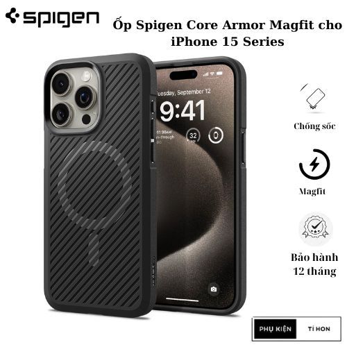 Case APPLE IPHONE 15 PRO MAX Spigen Core Armor Matte black