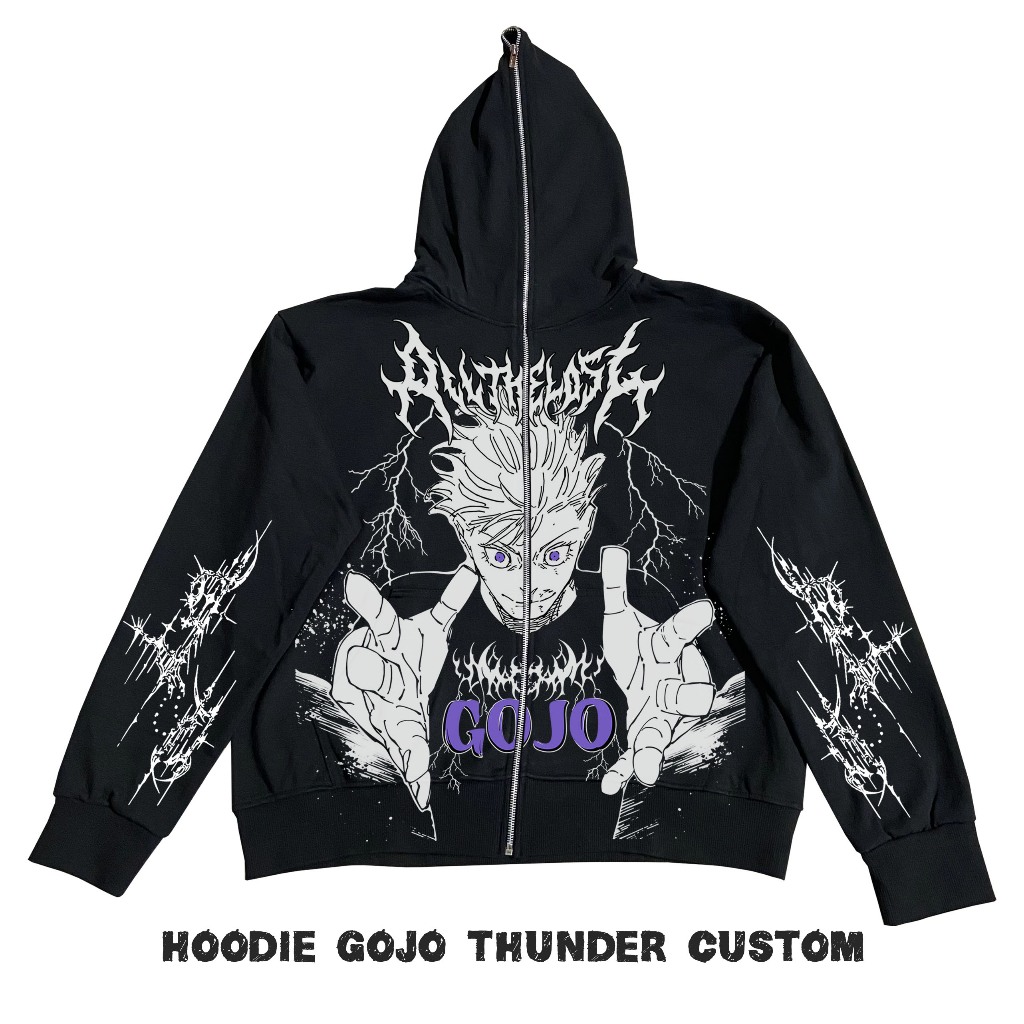 Jacket Zipper Gojo Satoru Jujutsu Kaisen UNISEX Shadow ver1 | Shopee ...
