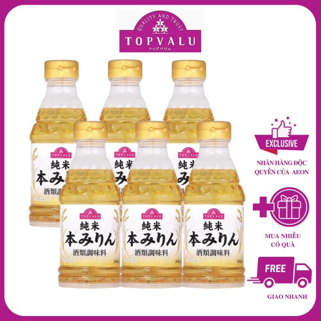 Bottle Of 6 Mirin Aeon Topvalu Japanese Rice Vinegar Bottles 300ML / Bottle Shopee Singapore