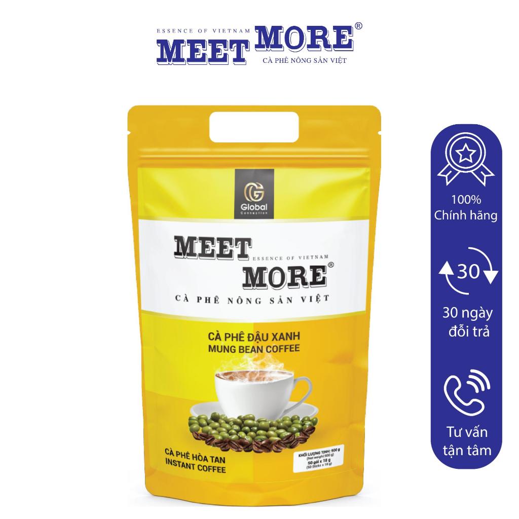 Meet More Instant Coffee 4 In 1 Green Bean Flavor (50 Packs * 15 Grams