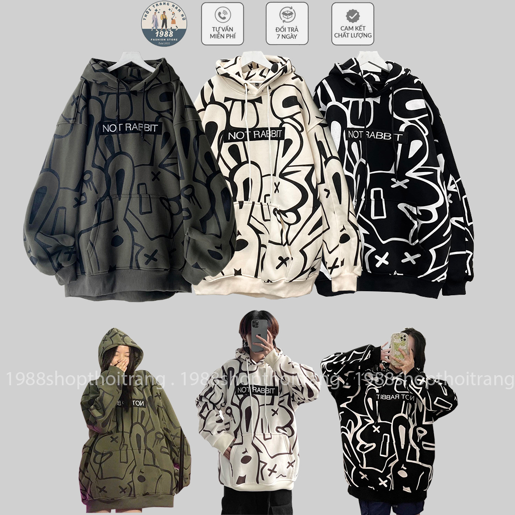 Cheap Not Rabbit Hoodie Hoodie, Wide Form Felt Hoodie Men Women TT340 |  Shopee Singapore