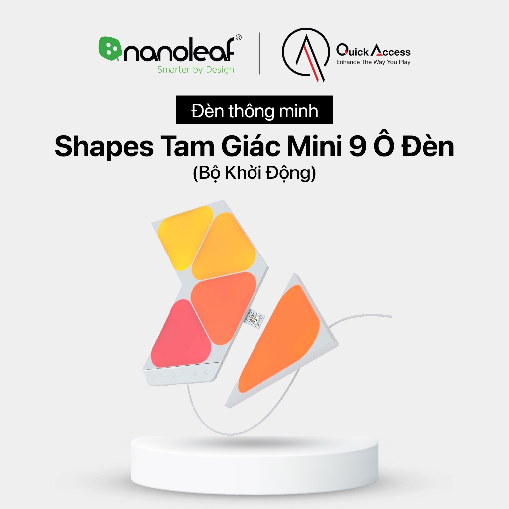 Nanoleaf Shapes Mini Triangle Smart Light 9 Light Panels (Starter Kit ...