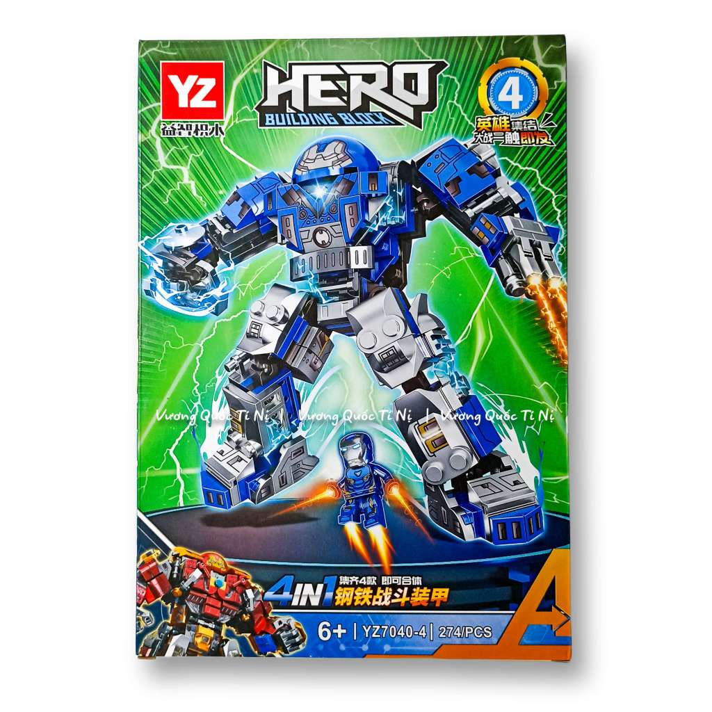 Lego Iron Man 4in1 giant iron man toy Assemble 268 274 piece puzzle for children Shopee Singapore