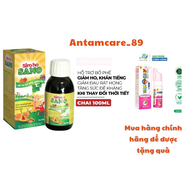 Sano Herbal Cough Syrup Helps Reduce Cough, Sputum Digestion, Sore