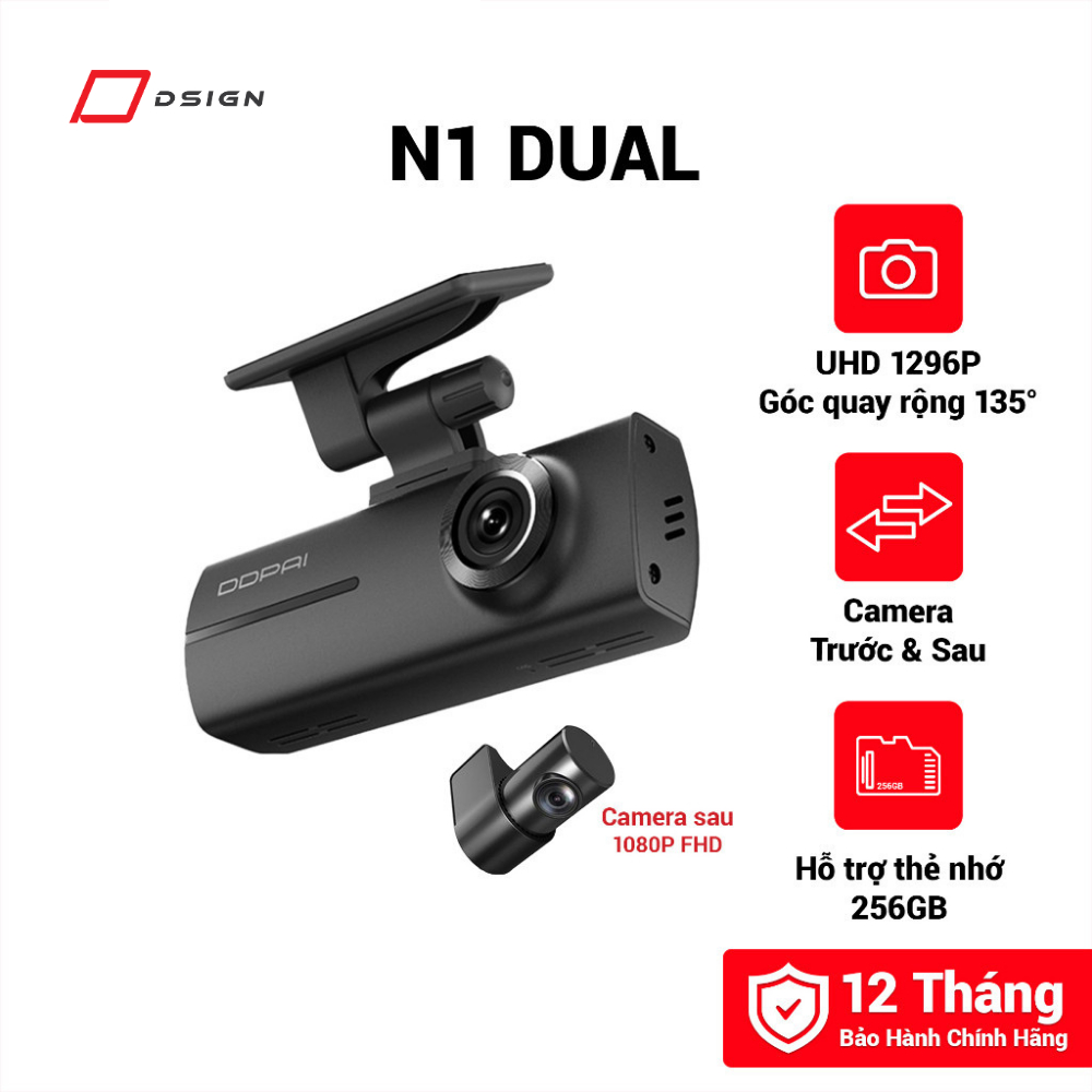 Dashcam DDPAI N1 Dual Genuine product with U3 32G standard card