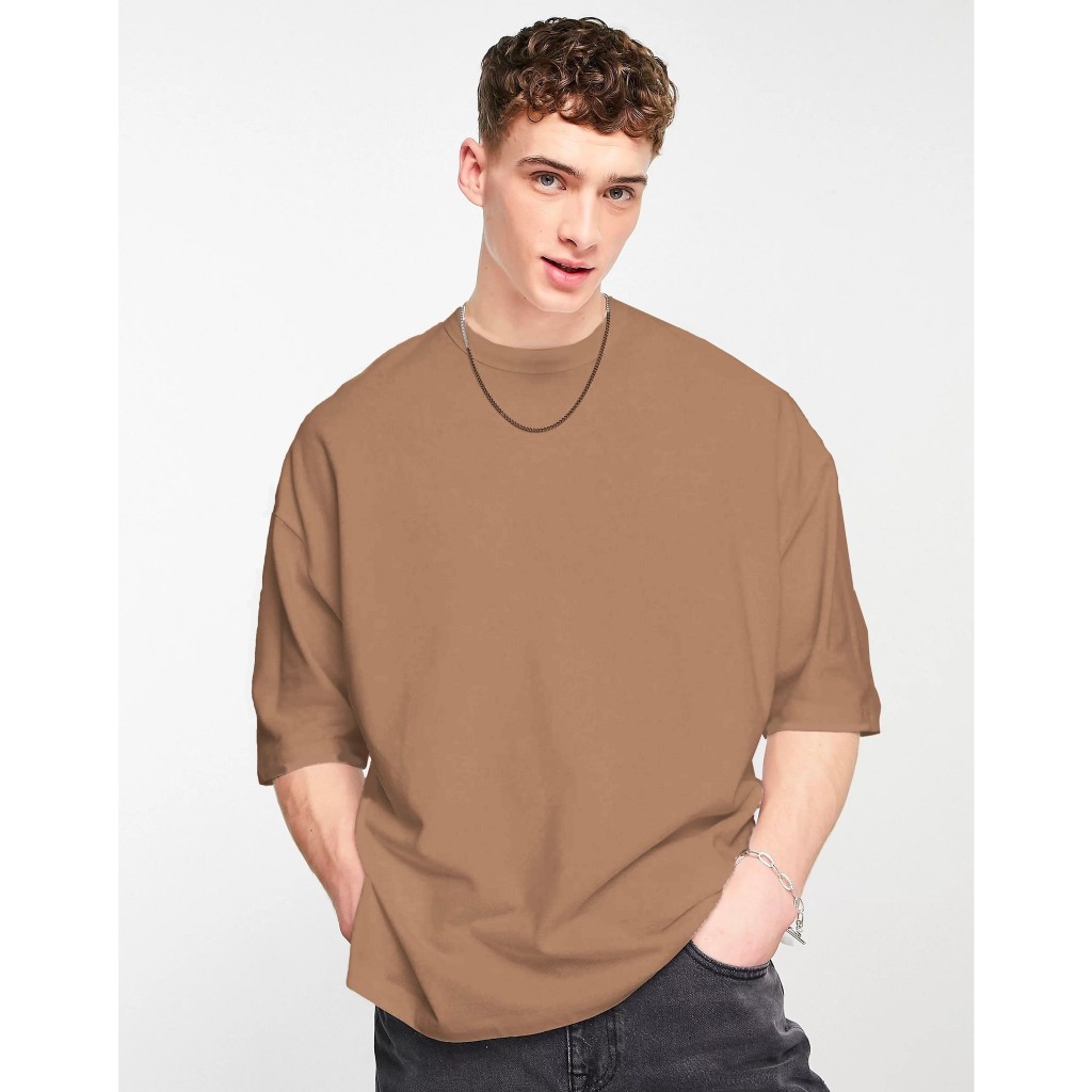 beige oversized t shirt