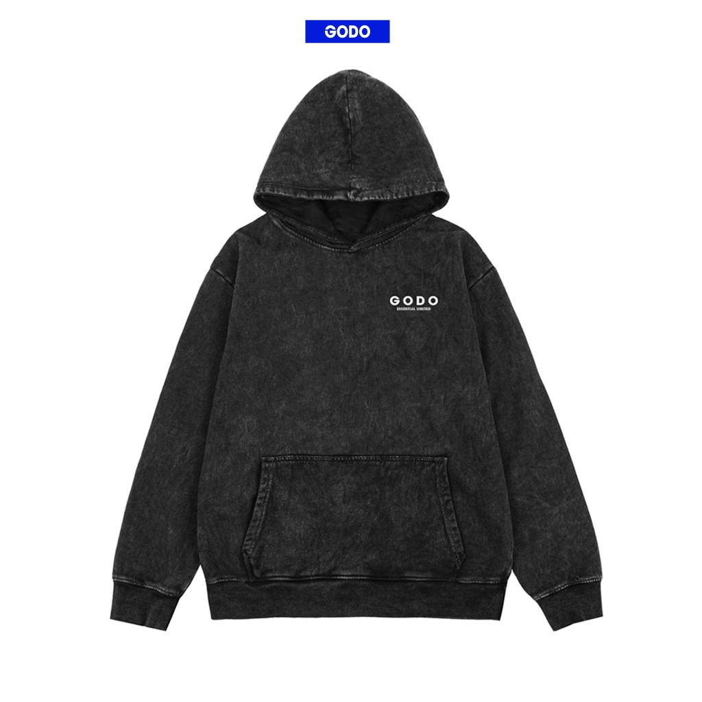 Hoodie wash local Brand Unisex GODO Essential Limited | Shopee Singapore