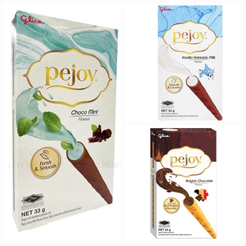 Glico Pejoy Choco Mint Cream Sticks Vanilla Hikkaido I Belgian