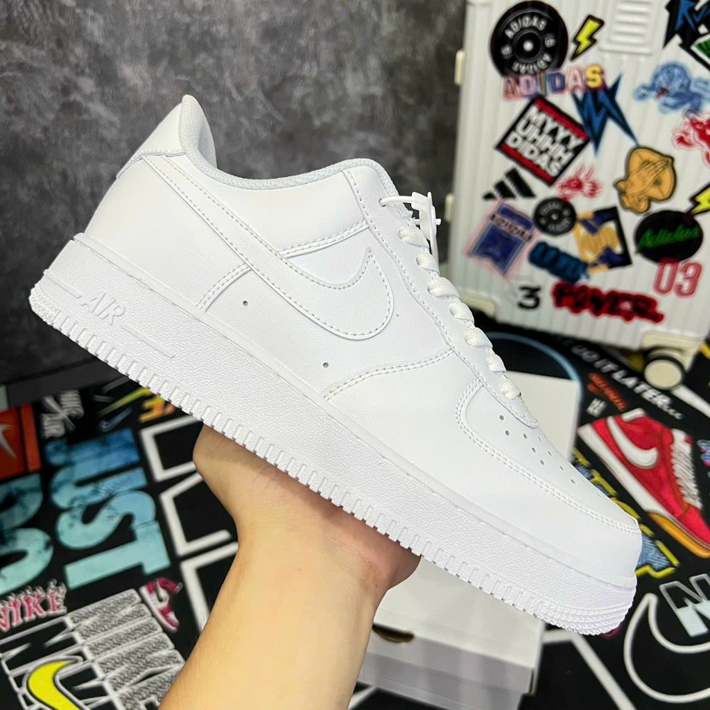 All white af1 on sale high